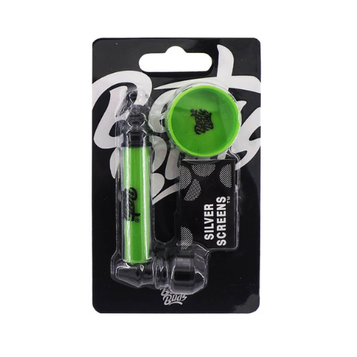 GREEN METAL PIPES WITH SCREEN BIG 12PCS