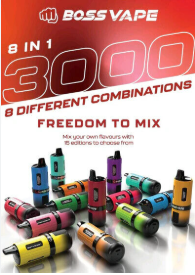 Boss Vape 3000 (BOX OF 5)