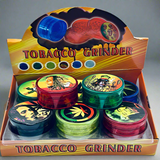 TOBACCO GRINDER 3 LAYER PLASTIC GRINDER (BOX OF 12)