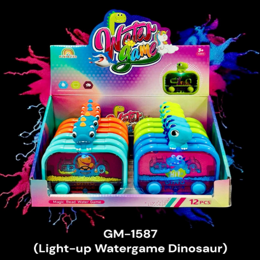 LIGHT-UP WATER GAME DINOSAUR (PACK OF 12)